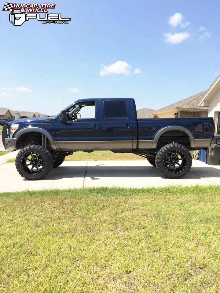 vehicle gallery/ford f 250 fuel maverick d262 24X14  Black & Milled wheels and rims