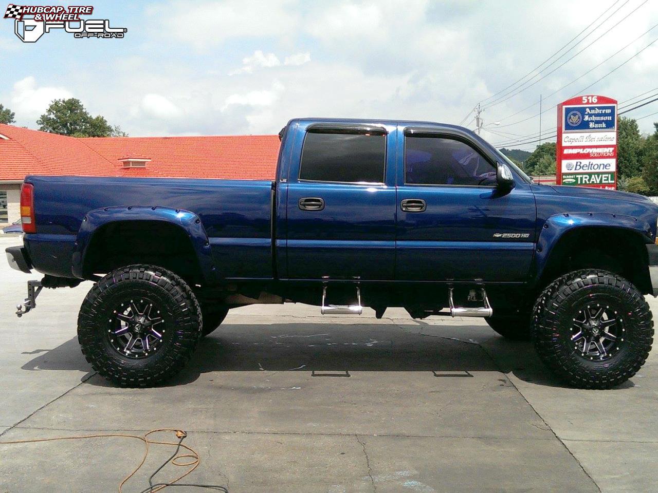 vehicle gallery/chevrolet silverado fuel maverick d538 17X10  Black & Milled wheels and rims