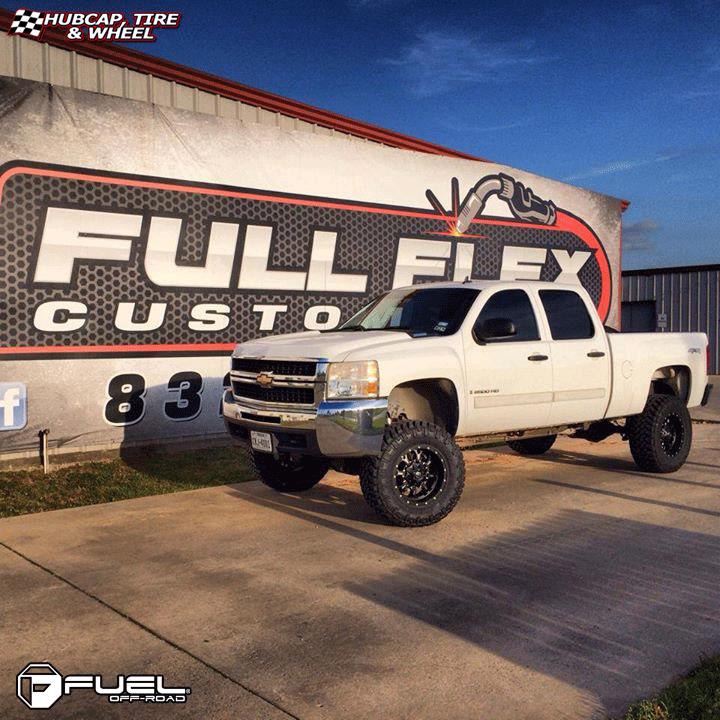 vehicle gallery/chevrolet silverado fuel krank d517 0X0  Matte Black & Milled wheels and rims