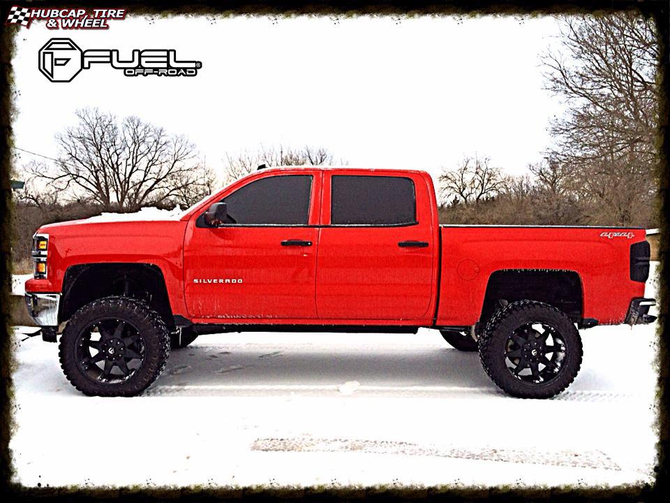 vehicle gallery/chevrolet silverado fuel octane d509 0X0  Matte Black wheels and rims