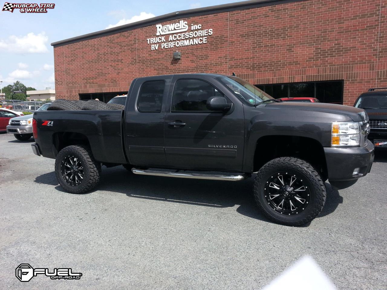 vehicle gallery/chevrolet silverado fuel throttle d513 0X0  Matte Black & Milled wheels and rims