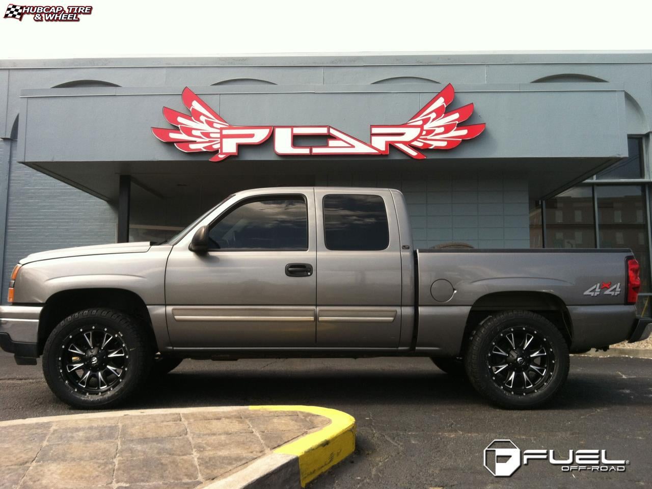 vehicle gallery/chevrolet silverado 4x4 fuel throttle d513 0X0  Matte Black & Milled wheels and rims