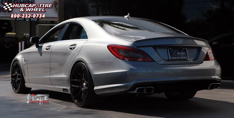 vehicle gallery/mercedes benz cls 63 niche circuit m108 20x85  Black & Machined wheels and rims
