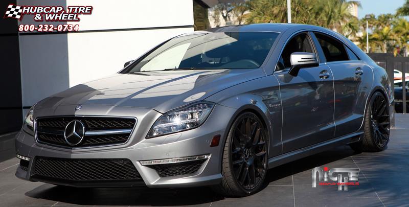 vehicle gallery/mercedes benz cls 63 niche circuit m108 20x85  Black & Machined wheels and rims