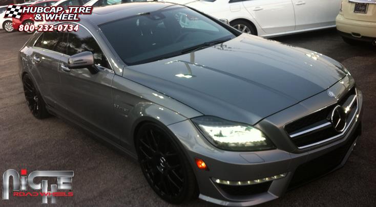 vehicle gallery/mercedes benz cls 63 niche circuit m108 20x85  Black & Machined wheels and rims