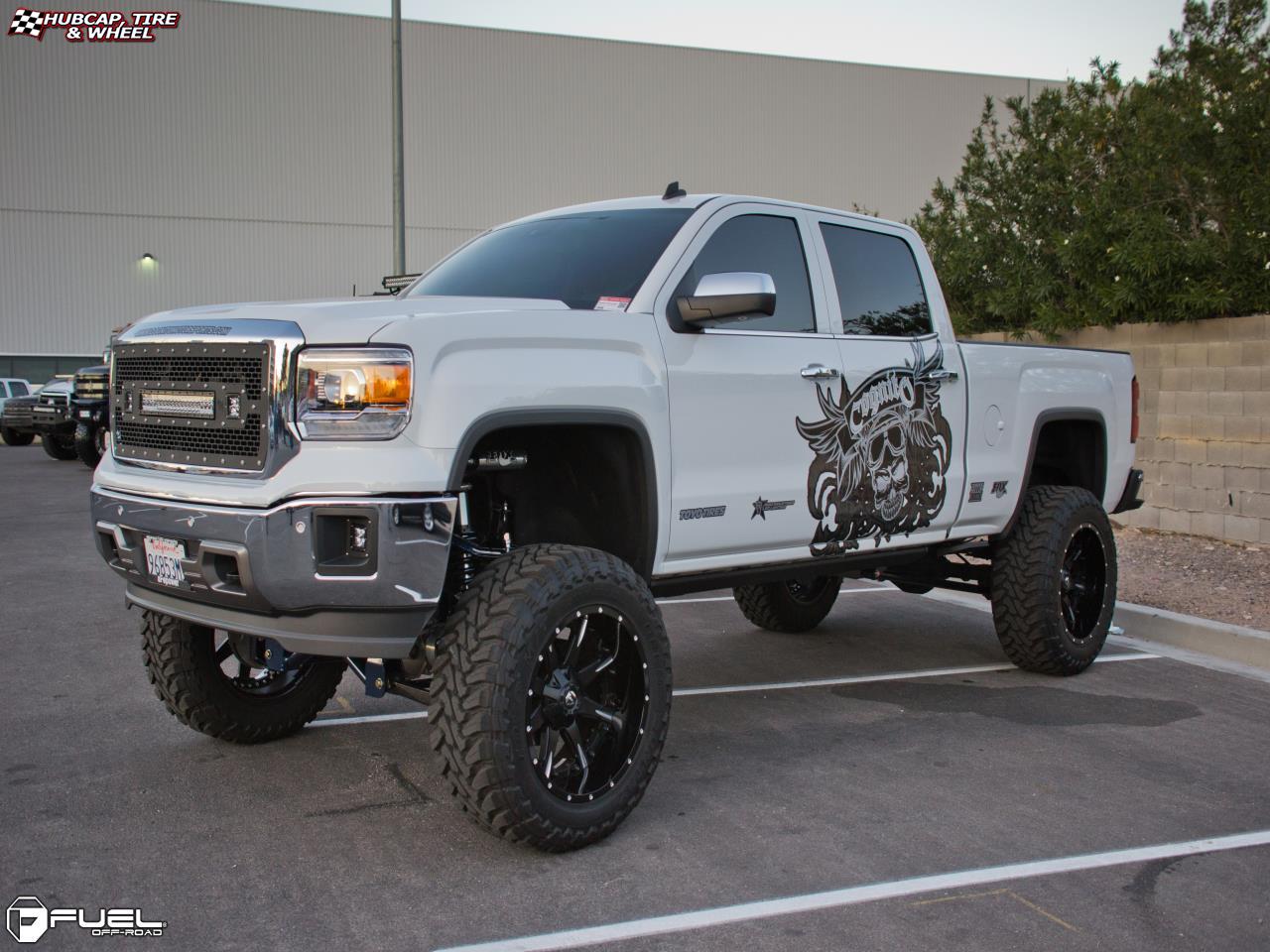 vehicle gallery/chevrolet silverado 2500 fuel nutz d251 22X12  Matte Black & Milled wheels and rims