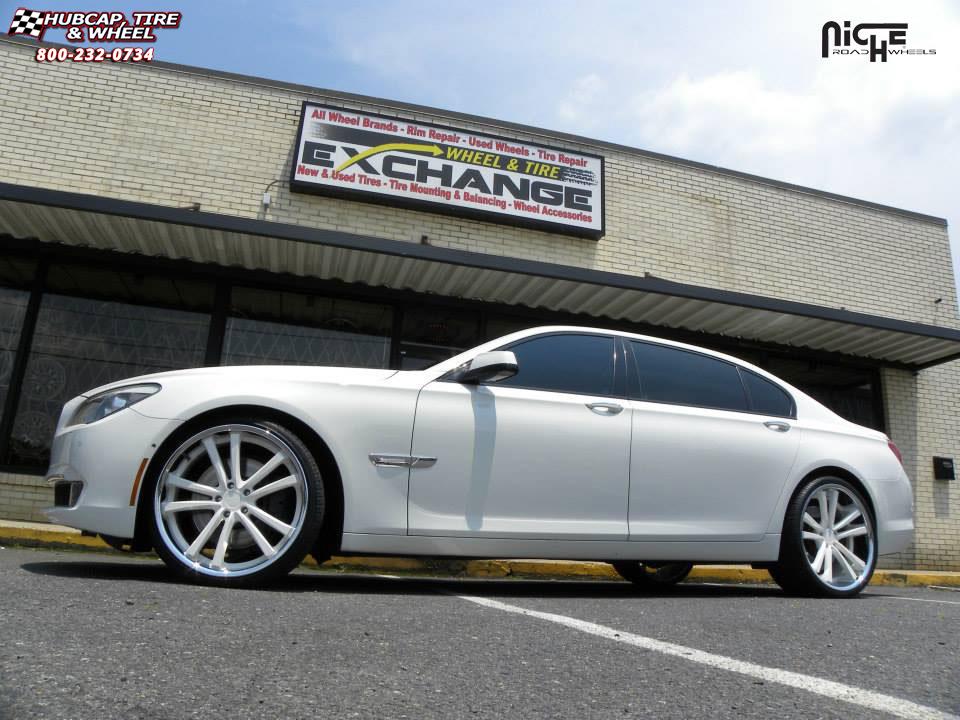 vehicle gallery/bmw 735i niche concourse m886 Silver & Machined/Chrome Stainless wheels and rims