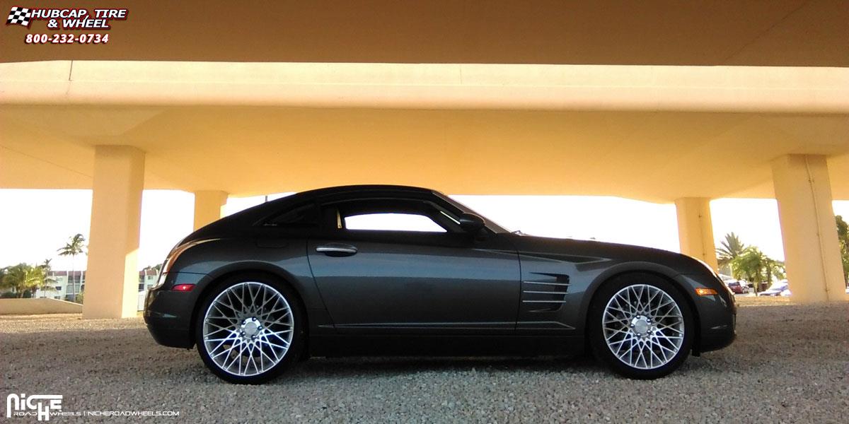 vehicle gallery/chrysler crossfire niche citrine m161 18x8  Silver & Machined wheels and rims