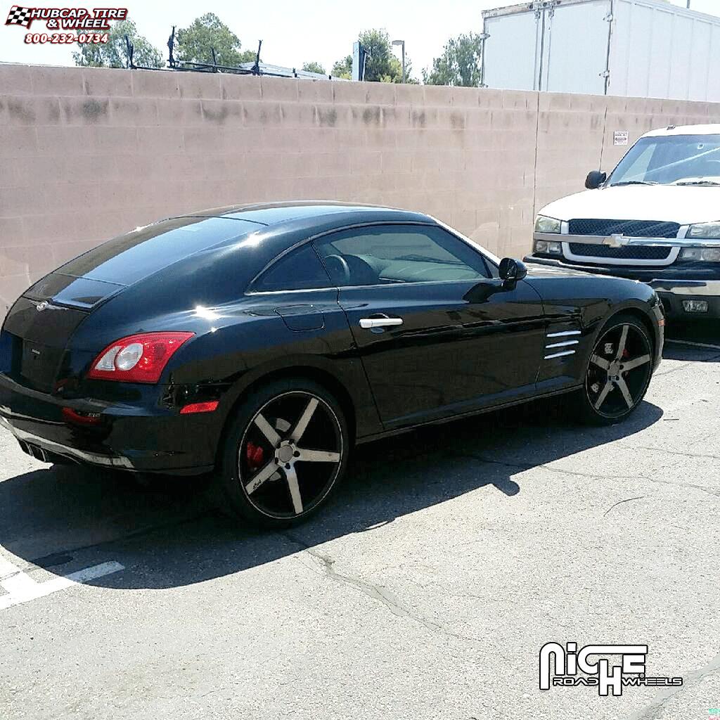 vehicle gallery/chrysler crossfire niche milan m134  Black & Machined with Dark Tint wheels and rims