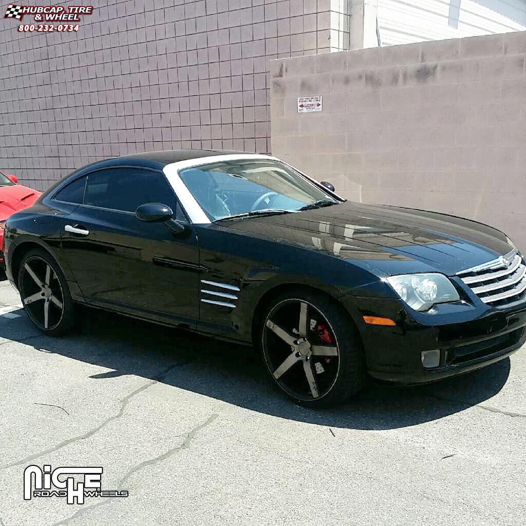 vehicle gallery/chrysler crossfire niche milan m134  Black & Machined with Dark Tint wheels and rims
