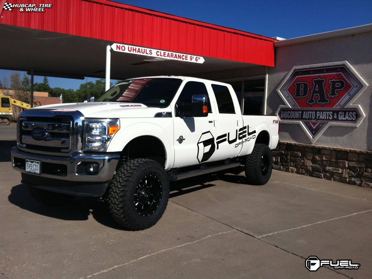 vehicle gallery/ford f 350 fuel krank d517 0X0  Matte Black & Milled wheels and rims