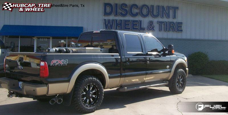 vehicle gallery/ford f 250 fuel throttle d513 0X0  Matte Black & Milled wheels and rims
