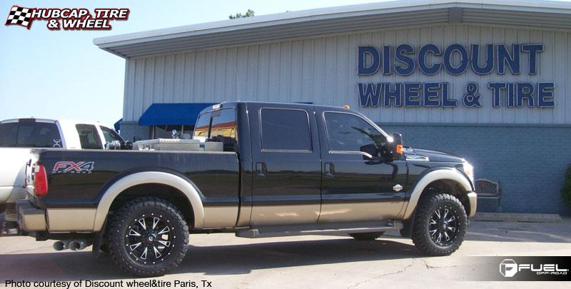 vehicle gallery/ford f 250 fuel throttle d513 0X0  Matte Black & Milled wheels and rims