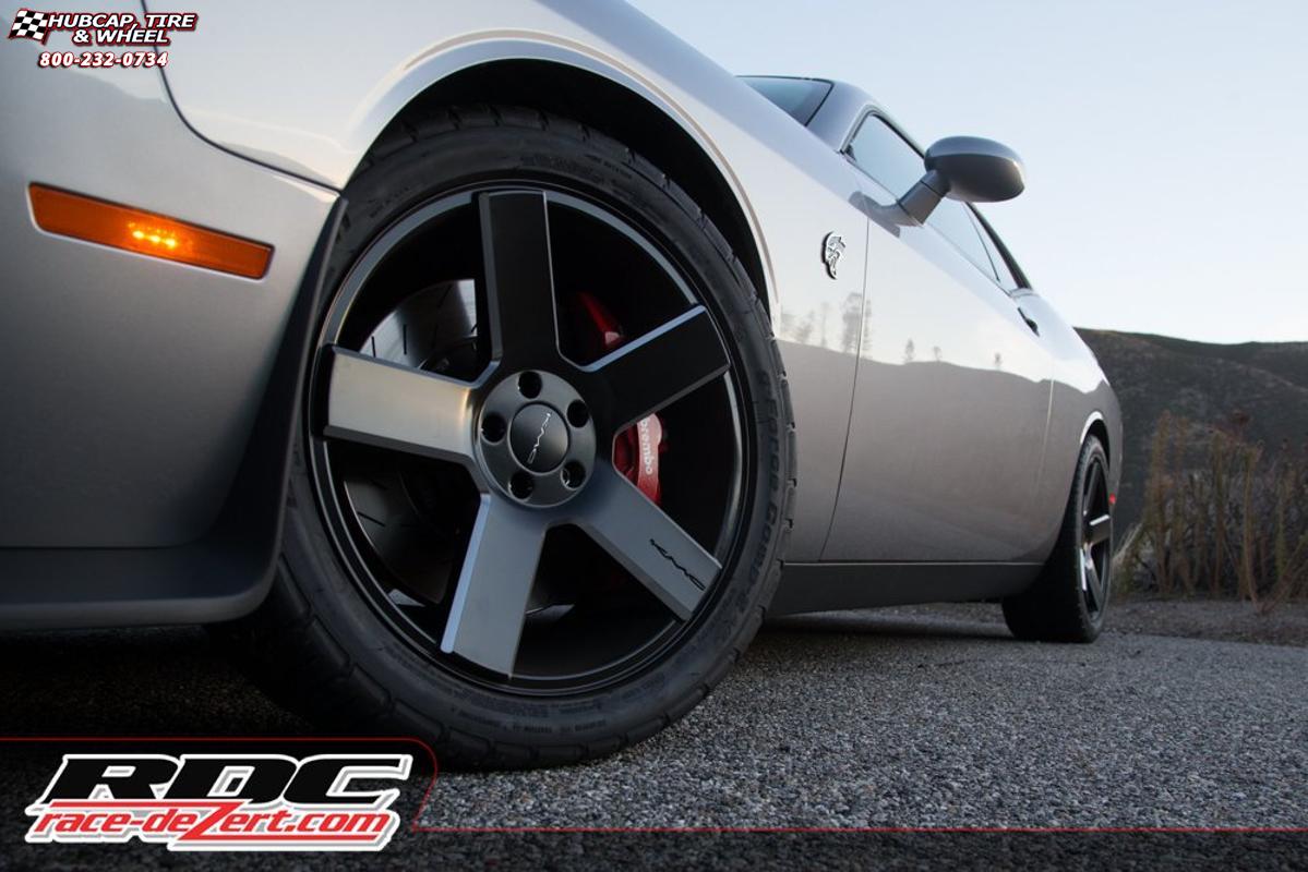 vehicle gallery/dodge challenger xd series km690 mc 5  Satin Black Milled wheels and rims