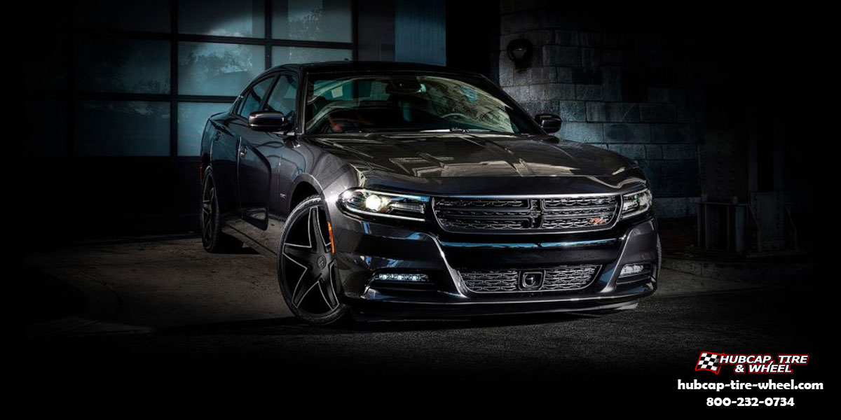 vehicle gallery/dodge charger starr 555 govenor  Black & Machined wheels and rims