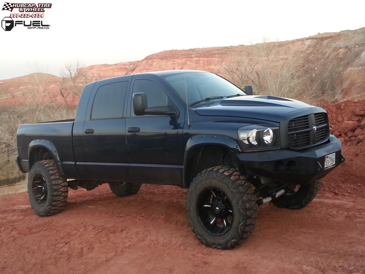 vehicle gallery/dodge ram 2500 fuel dune d523 20X12  Black & Milled wheels and rims