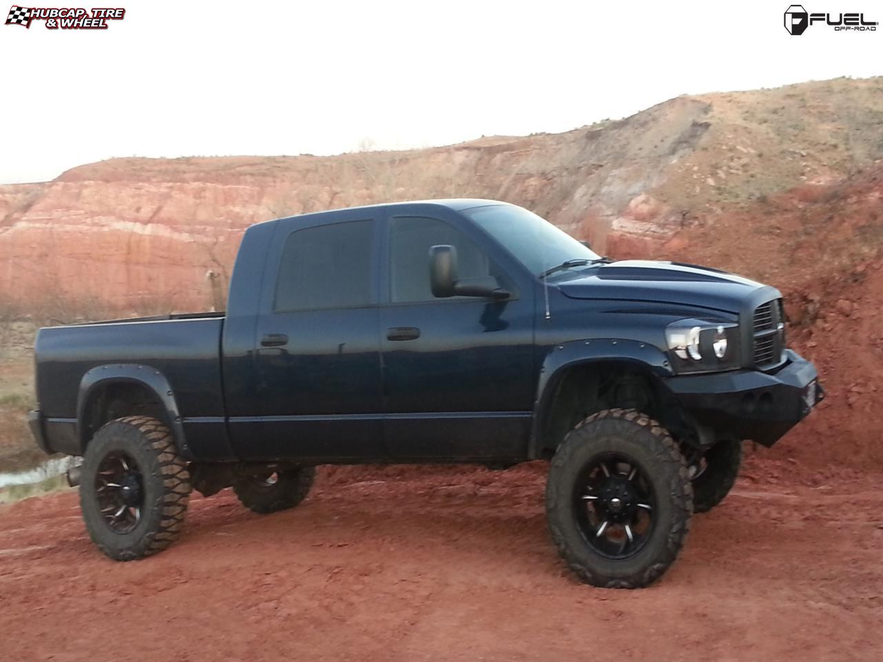 vehicle gallery/dodge ram 2500 fuel dune d523 20X12  Black & Milled wheels and rims