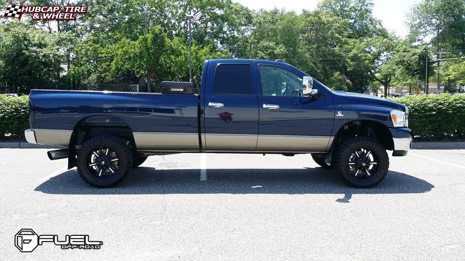 vehicle gallery/dodge ram fuel dune d523 20X9  Black & Milled wheels and rims
