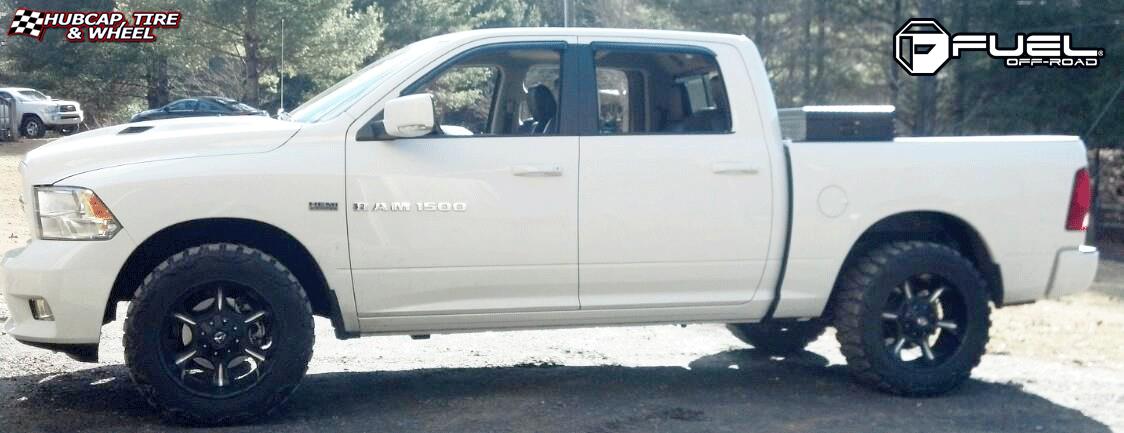 vehicle gallery/dodge ram 1500 fuel dune d523 20X10  Black & Milled wheels and rims