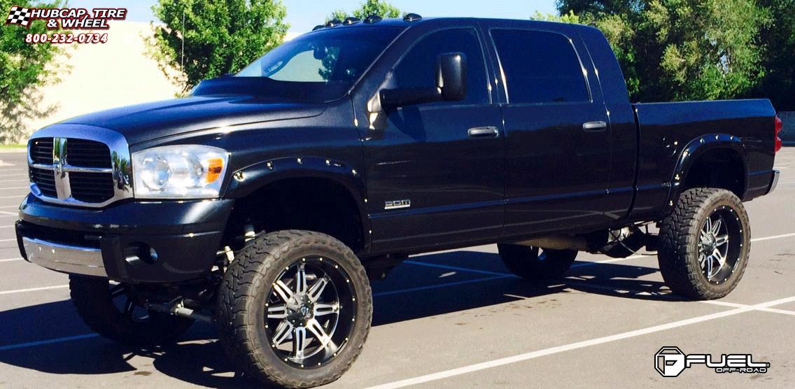 vehicle gallery/dodge ram fuel hostage d532 24X11  Matte Black & Machined Face wheels and rims