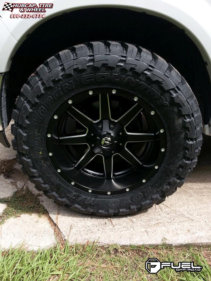 vehicle gallery/dodge ram fuel maverick d538 20X10  Black & Milled wheels and rims