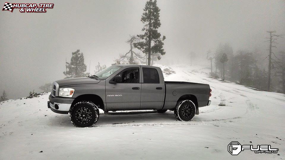 vehicle gallery/dodge ram 1500 fuel maverick d538 0X0  Black & Milled wheels and rims