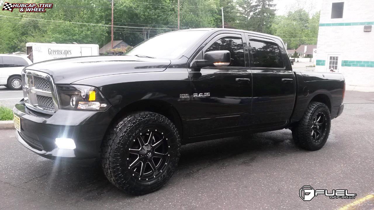 vehicle gallery/dodge ram fuel maverick d538 20X9  Black & Milled wheels and rims