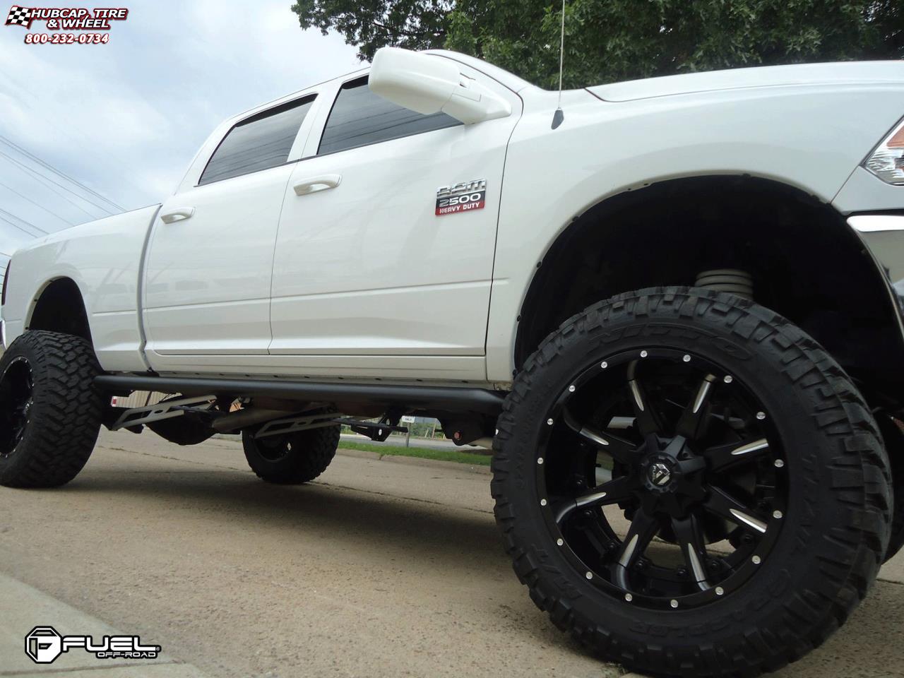 vehicle gallery/dodge ram fuel nutz d251 22X12  Matte Black & Milled wheels and rims