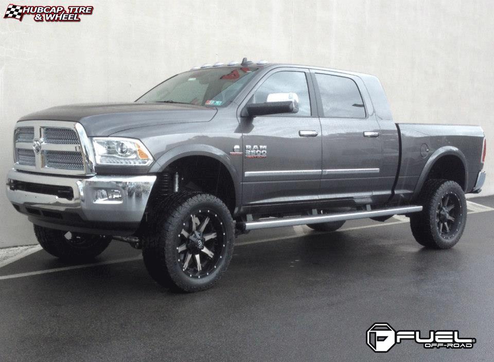 vehicle gallery/dodge ram fuel nutz d252 0X0  Black & Machined with Dark Tint wheels and rims