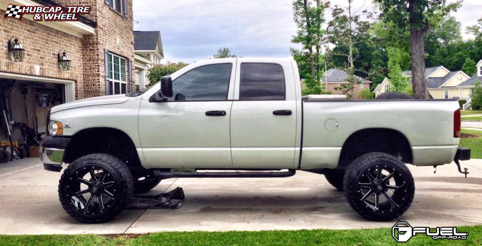 vehicle gallery/dodge ram fuel maverick d538 22X14  Black & Milled wheels and rims