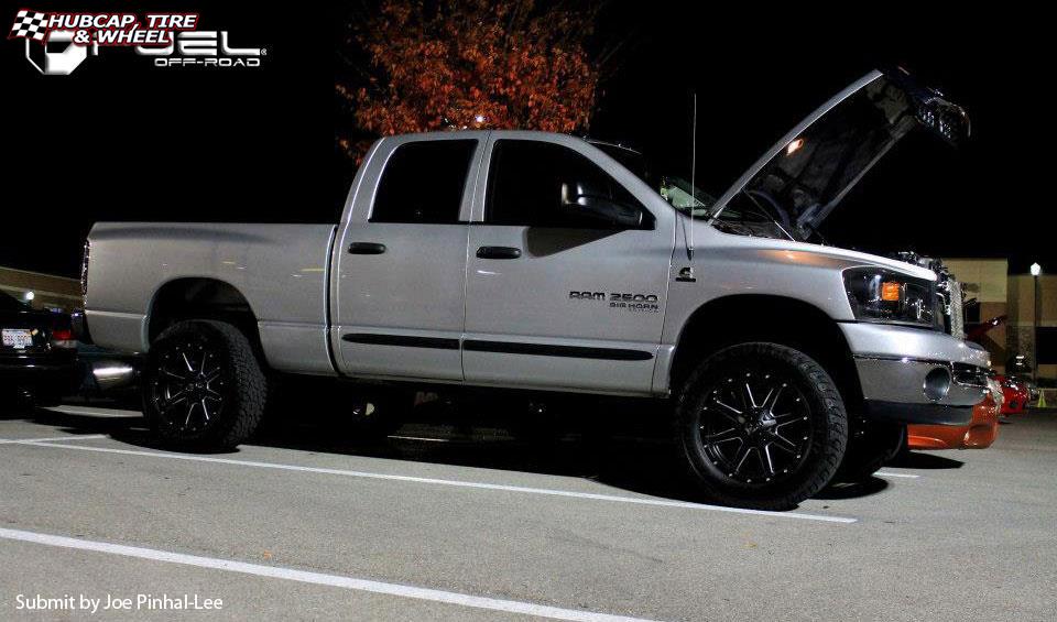 vehicle gallery/dodge ram 2500 fuel maverick d262 20X9  Black & Milled wheels and rims