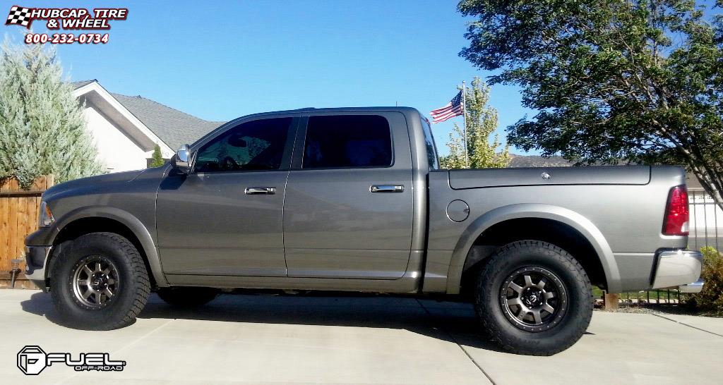 vehicle gallery/dodge ram 1500 fuel trophy d552 0X0  Matte Anthracite w/ Black Ring wheels and rims