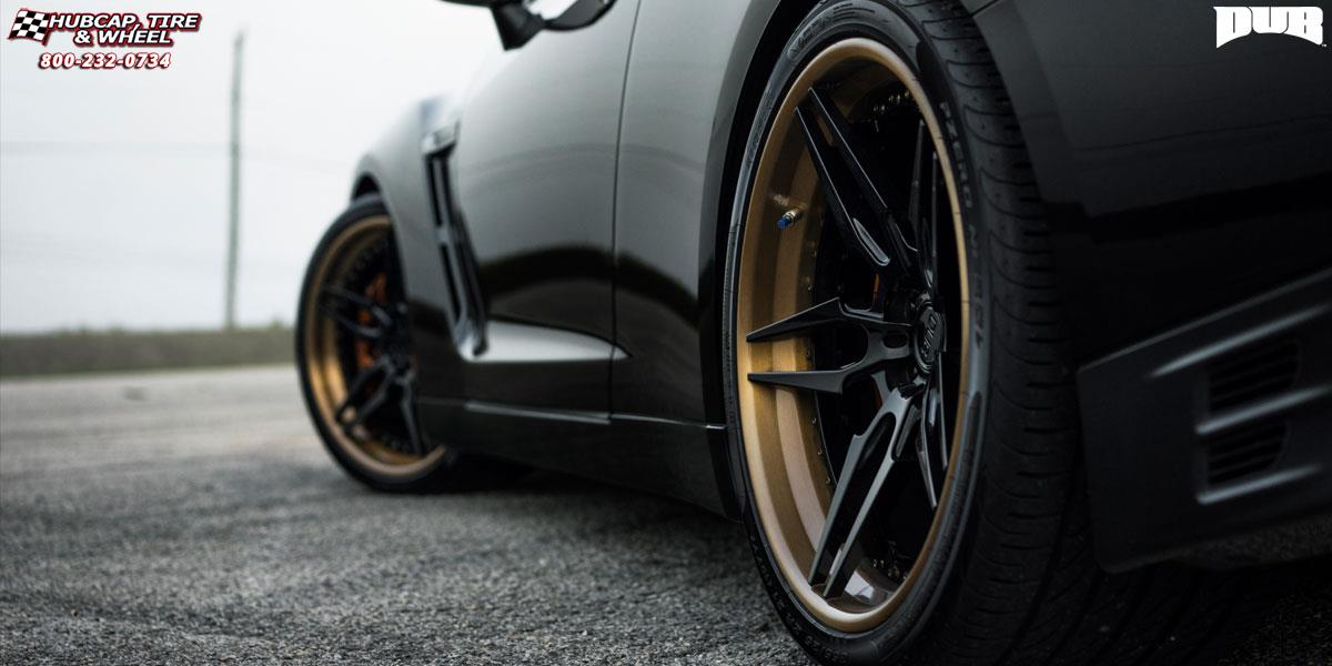 vehicle gallery/nissan gt r dub xa40 attack 5 21X10.5  Matte Black | Brushed Copper wheels and rims