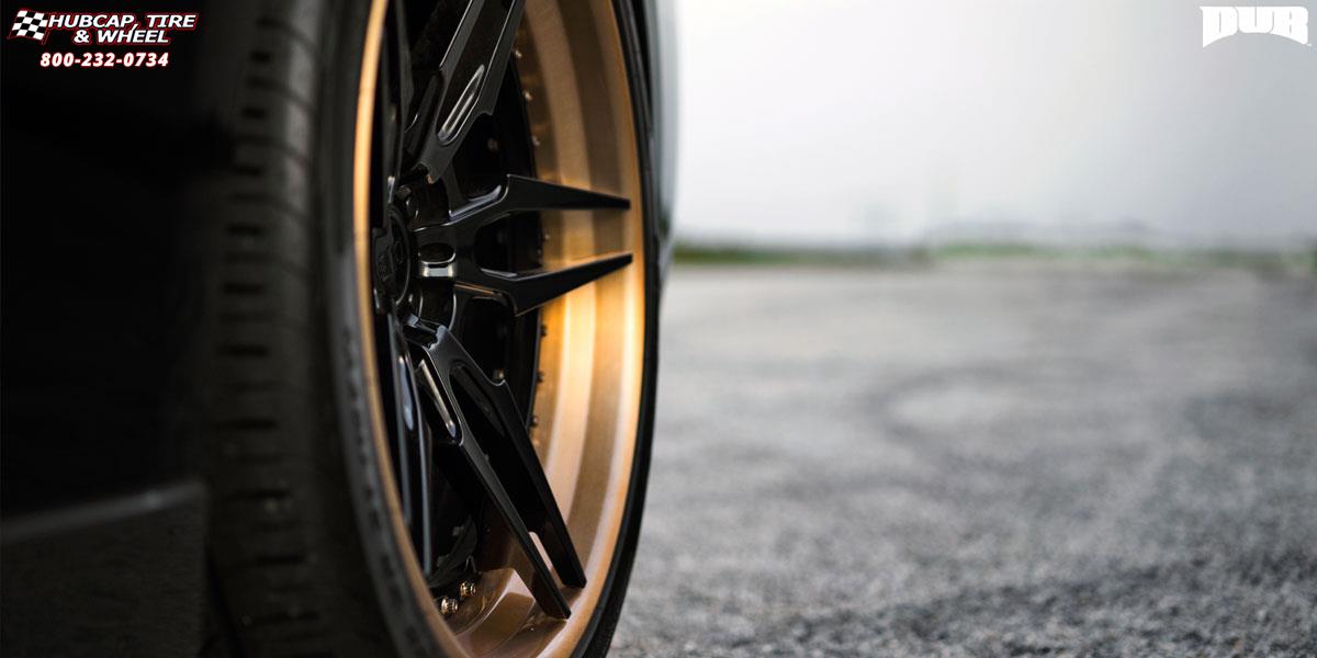 vehicle gallery/nissan gt r dub xa40 attack 5 21X10.5  Matte Black | Brushed Copper wheels and rims