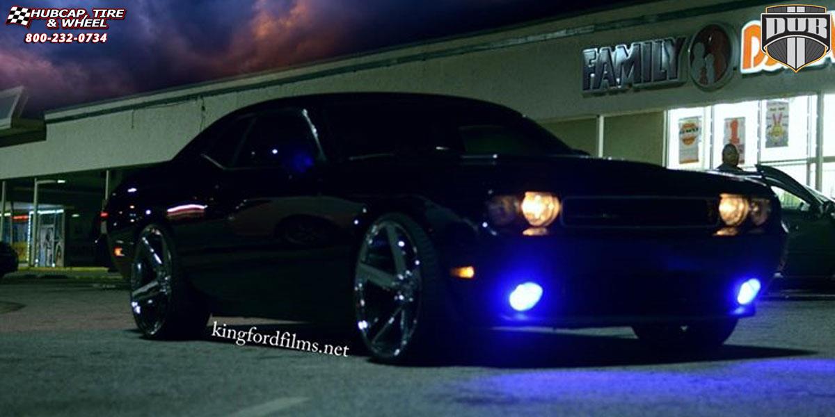vehicle gallery/dodge challenger dub baller s115 24X9  Chrome wheels and rims