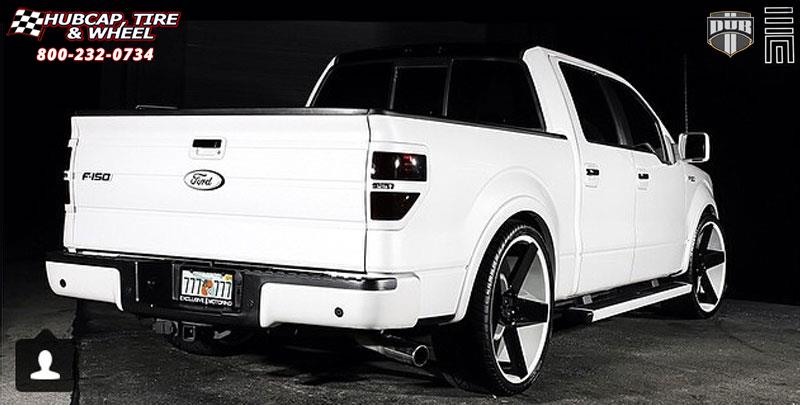 vehicle gallery/ford f 150 dub baller s116 26X10  Black & Machined with Dark Tint wheels and rims