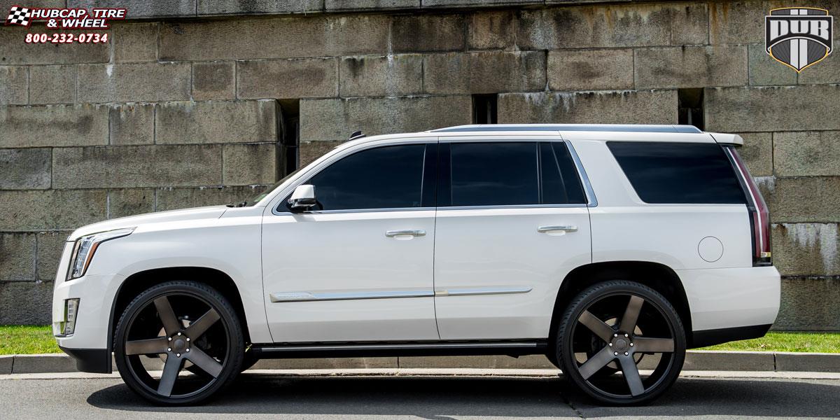 vehicle gallery/cadillac escalade dub baller s116 26X10  Black & Machined with Dark Tint wheels and rims