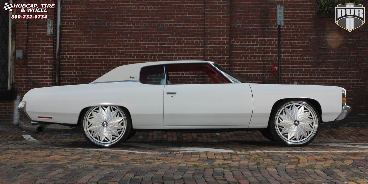 vehicle gallery/chevrolet caprice dub s707 dazr 26X9  Brushed Face | White Windows | Polished Lip wheels and rims