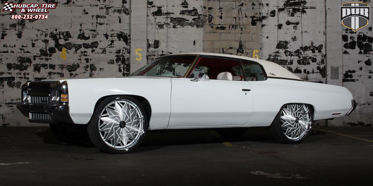 vehicle gallery/chevrolet caprice dub s707 dazr 26X9  Brushed Face | White Windows | Polished Lip wheels and rims