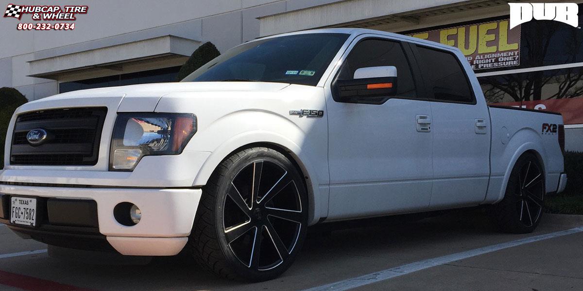vehicle gallery/ford f 150 dub directa s133 24X10  Black & Milled wheels and rims