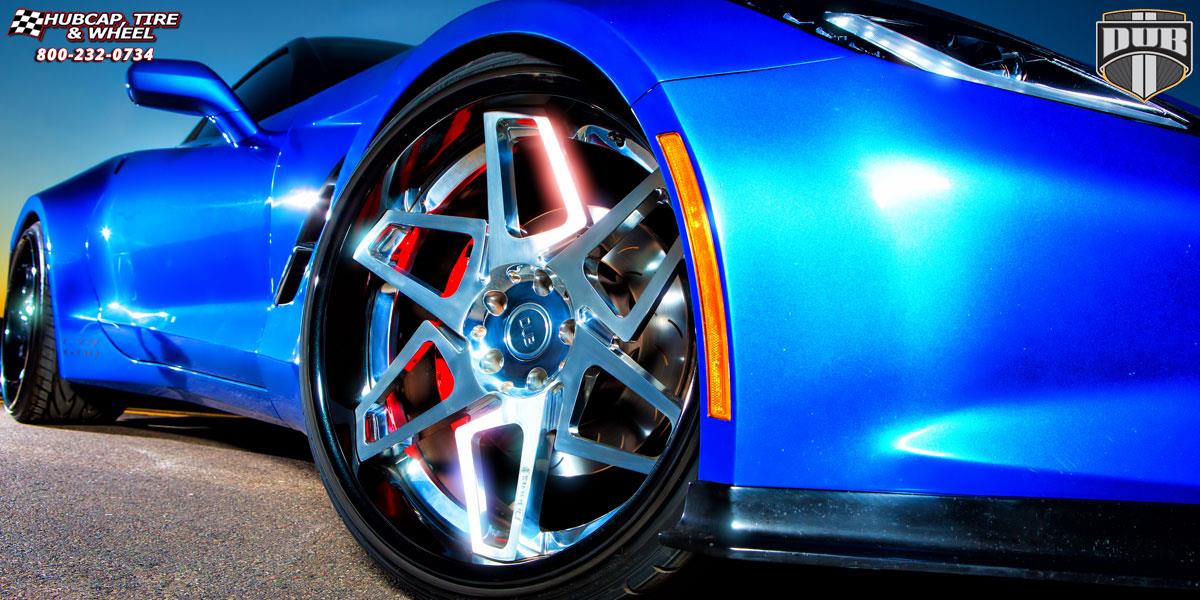 vehicle gallery/chevrolet corvette dub x80 game on 21X10  Matte Black & Orange w/ Machined Spoke wheels and rims