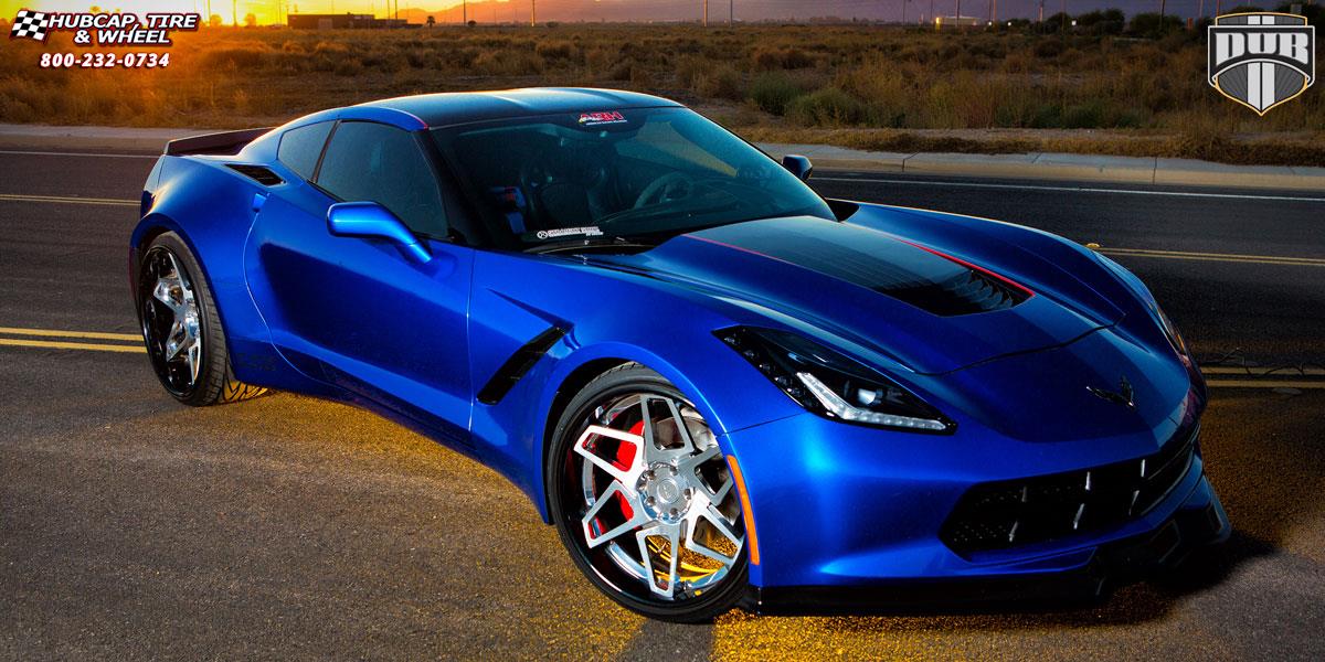 vehicle gallery/chevrolet corvette dub x80 game on 21X10  Matte Black & Orange w/ Machined Spoke wheels and rims