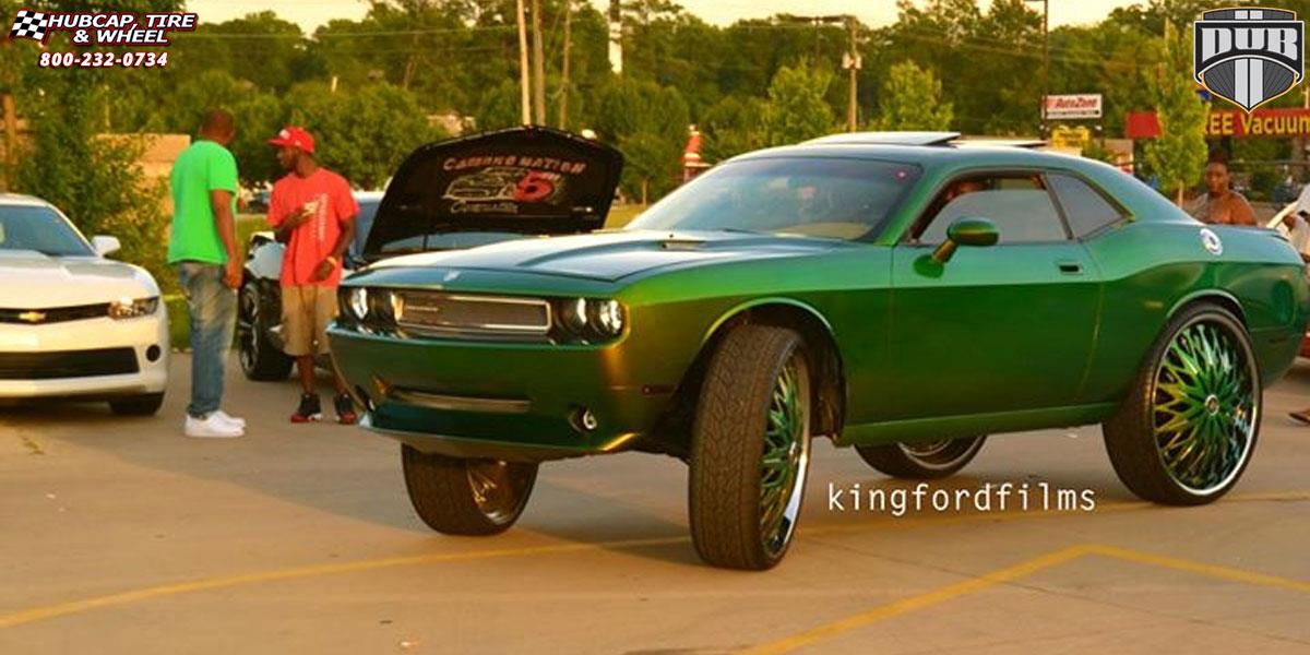vehicle gallery/dodge challenger dub s714 savant 30X10  Custom Color Matched wheels and rims