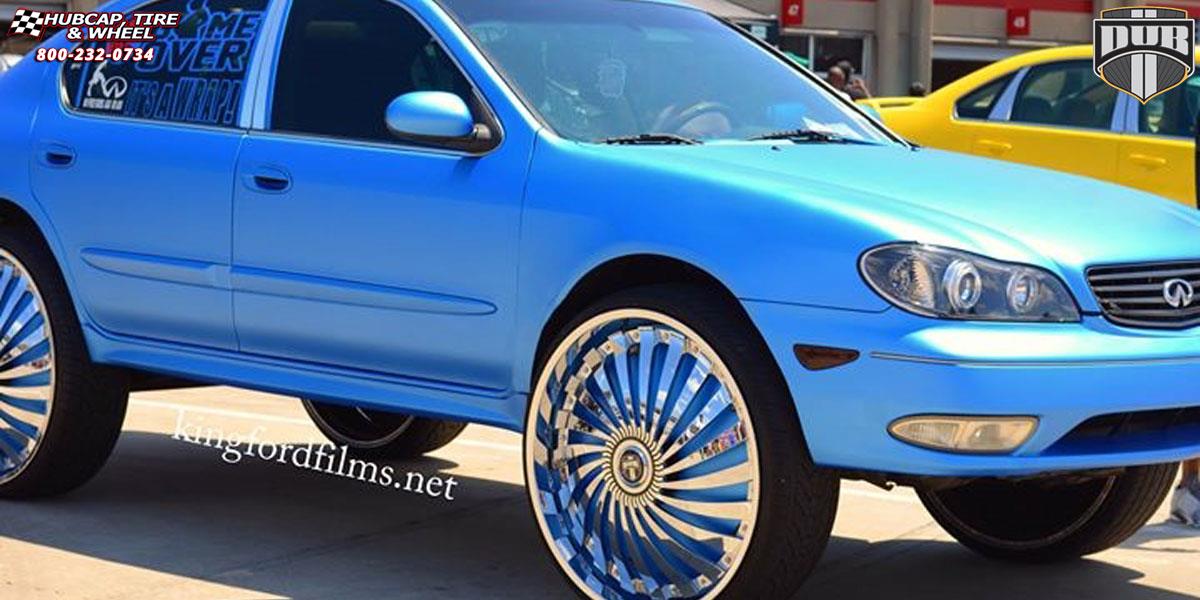 vehicle gallery/infiniti g35 dub s768 swyrl 30X10  Chrome wheels and rims