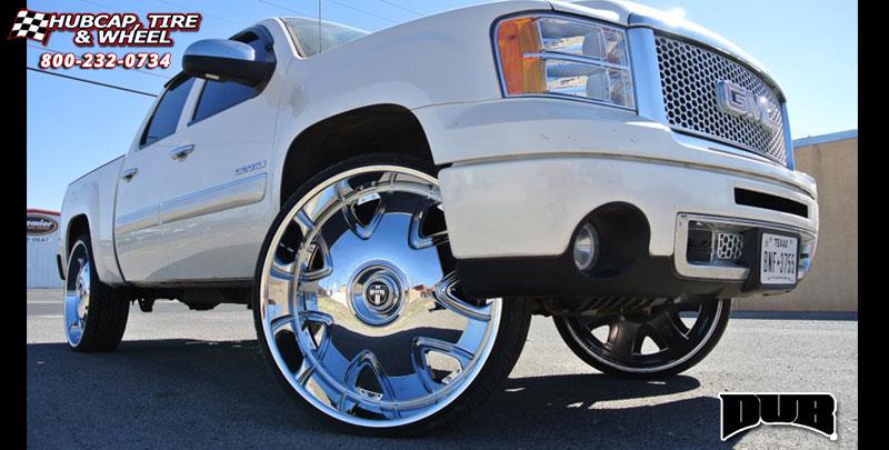 vehicle gallery/gmc denali dub bandito s136  Chrome wheels and rims