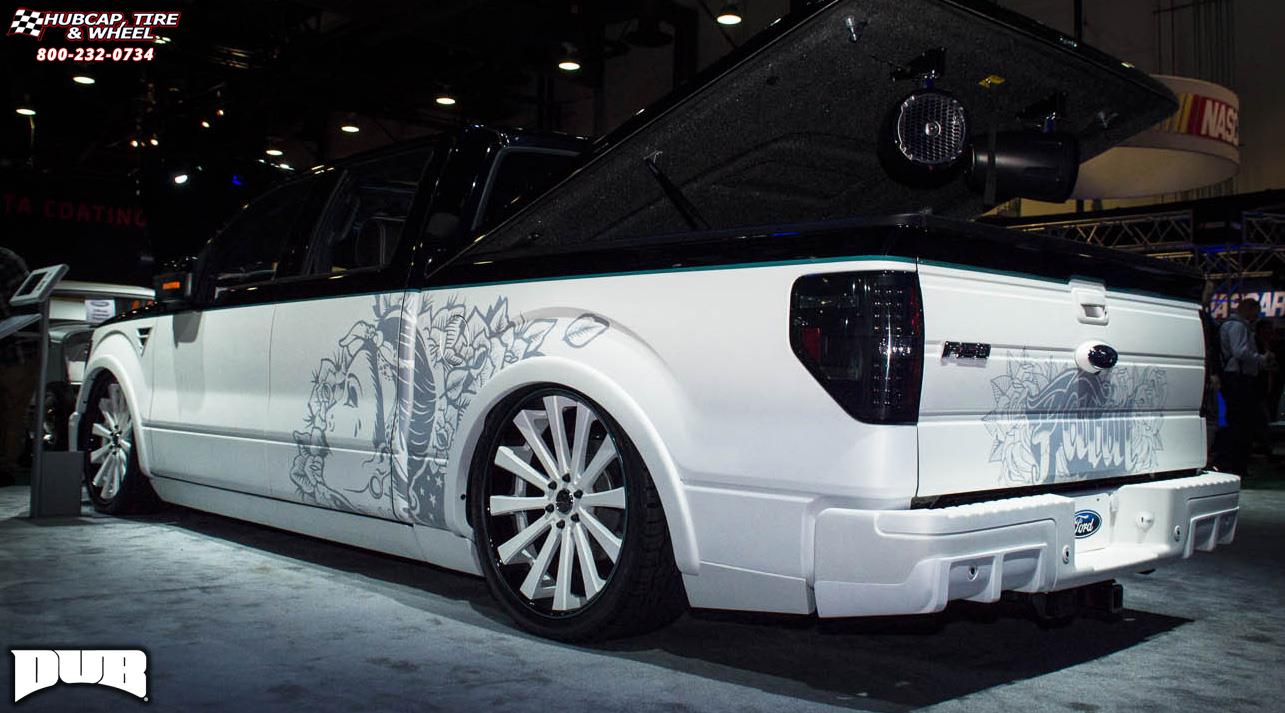 vehicle gallery/ford f 150 dub x 39  Black Machined Face wheels and rims