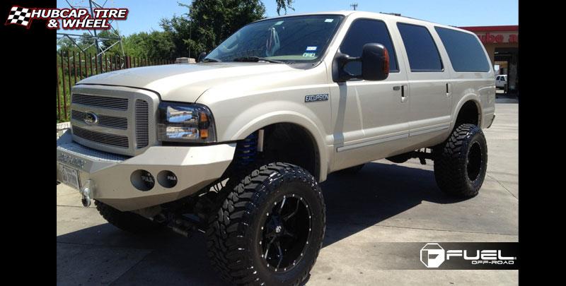 vehicle gallery/ford excursion fuel nutz d251 20X12  Matte Black & Milled wheels and rims