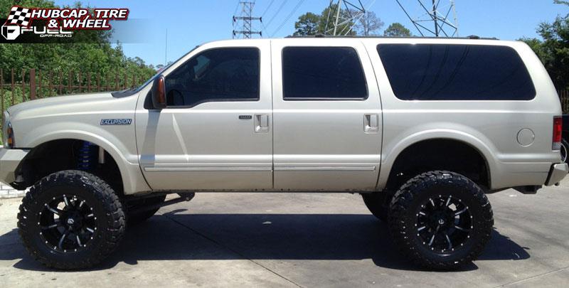 vehicle gallery/ford excursion fuel nutz d251 20X12  Matte Black & Milled wheels and rims