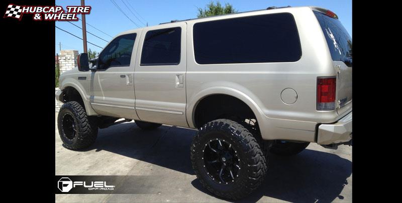 vehicle gallery/ford excursion fuel nutz d251 20X12  Matte Black & Milled wheels and rims