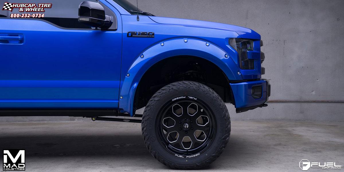 vehicle gallery/ford f 150 fuel forged ff14 22X10  Gloss Black | Milled Windows wheels and rims